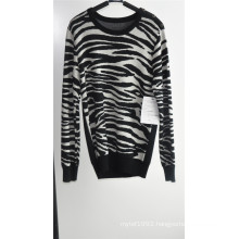 Black Long Sleeve Patterned Knitted Men Sweaters